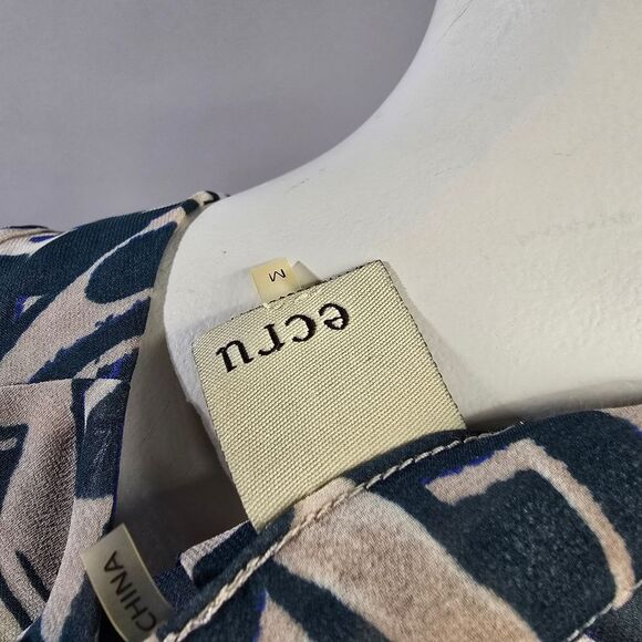 Ecru Blue and Gray Patterned Tank Top R2 - Picture 4 of 4